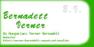 bernadett verner business card